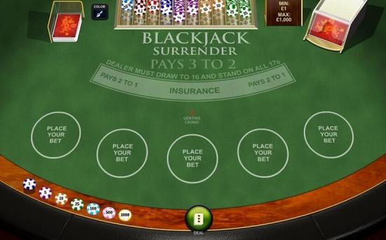 Blackjack Surrender